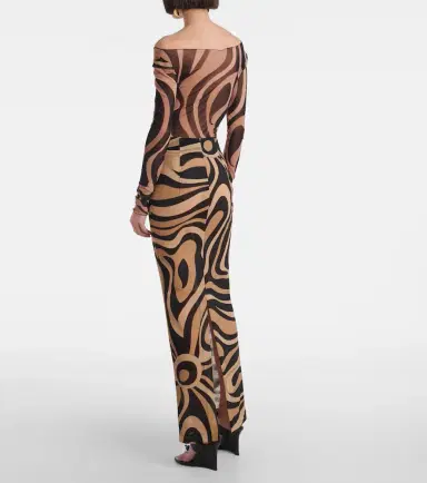 Pucci Printed semi-sheer maxi skirt | Thumbnail 2 Pucci Printed semi-sheer maxi skirt | Thumbnail 2