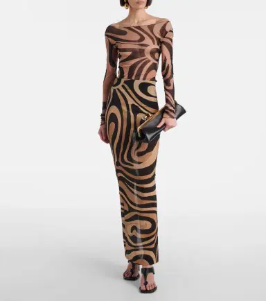 Pucci Printed semi-sheer maxi skirt | Thumbnail 4 Pucci Printed semi-sheer maxi skirt | Thumbnail 4