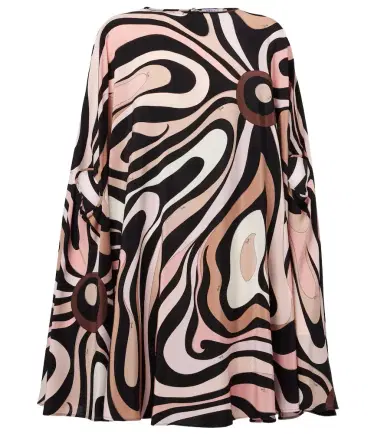 Pucci Marmo caped crêpe de chine minidress | Thumbnail 1 Pucci Marmo caped crêpe de chine minidress | Thumbnail 1