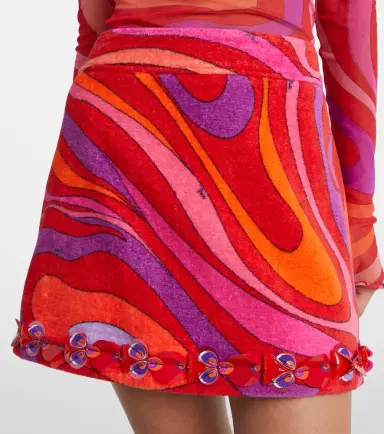 Pucci Marmo embellished cotton terry miniskirt | Thumbnail 4 Pucci Marmo embellished cotton terry miniskirt | Thumbnail 4