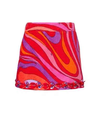 Pucci Marmo embellished cotton terry miniskirt | Thumbnail 1 Pucci Marmo embellished cotton terry miniskirt | Thumbnail 1
