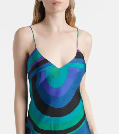 Pucci Iride silk twill maxi dress and cape set | Thumbnail 7 Pucci Iride silk twill maxi dress and cape set | Thumbnail 7
