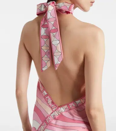Pucci Marmo asymmetric silk maxi dress | Thumbnail 5 Pucci Marmo asymmetric silk maxi dress | Thumbnail 5