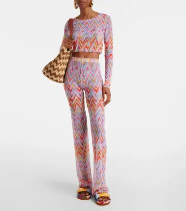 Missoni Zigzag printed tulle straight pants | Thumbnail 2 Missoni Zigzag printed tulle straight pants | Thumbnail 2