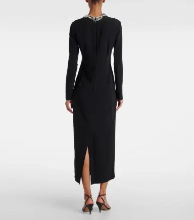 The Row Mitsuko embellished cady midi dress | Thumbnail 3 The Row Mitsuko embellished cady midi dress | Thumbnail 3