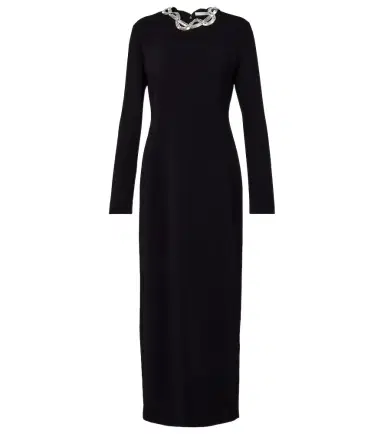 The Row Mitsuko embellished cady midi dress | Thumbnail 1 The Row Mitsuko embellished cady midi dress | Thumbnail 1