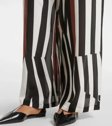 Max Mara Tropea striped silk wide-leg pants | Thumbnail 4 Max Mara Tropea striped silk wide-leg pants | Thumbnail 4