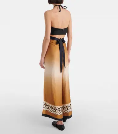 Max Mara Printed satin cropped wide-leg pants | Thumbnail 2 Max Mara Printed satin cropped wide-leg pants | Thumbnail 2