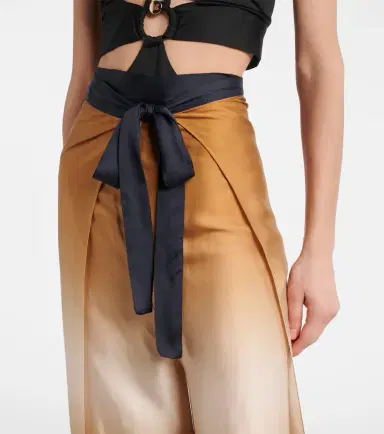 Max Mara Printed satin cropped wide-leg pants | Thumbnail 5 Max Mara Printed satin cropped wide-leg pants | Thumbnail 5