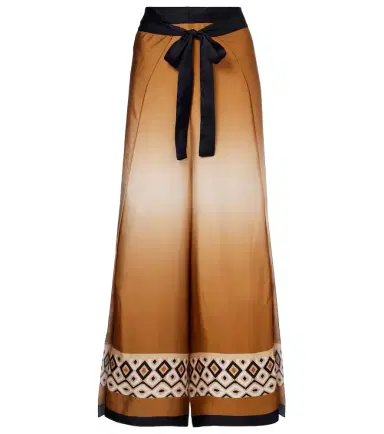 Max Mara Printed satin cropped wide-leg pants | Thumbnail 1 Max Mara Printed satin cropped wide-leg pants | Thumbnail 1