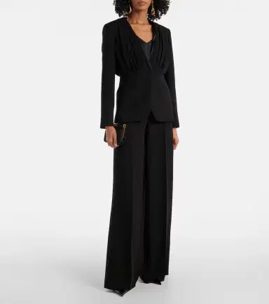 Max Mara Gradi draped crêpe jacket | Thumbnail 2 Max Mara Gradi draped crêpe jacket | Thumbnail 2