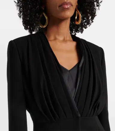 Max Mara Gradi draped crêpe jacket | Thumbnail 5 Max Mara Gradi draped crêpe jacket | Thumbnail 5