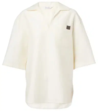 Max Mara Osiride linen and silk-blend polo shirt | Thumbnail 1 Max Mara Osiride linen and silk-blend polo shirt | Thumbnail 1