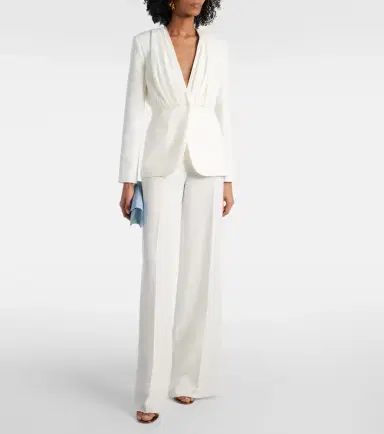 Max Mara Gradi draped crêpe jacket | Thumbnail 4 Max Mara Gradi draped crêpe jacket | Thumbnail 4