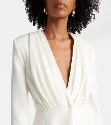 Max Mara Gradi draped crêpe jacket | Thumbnail 5 Max Mara Gradi draped crêpe jacket | Thumbnail 5