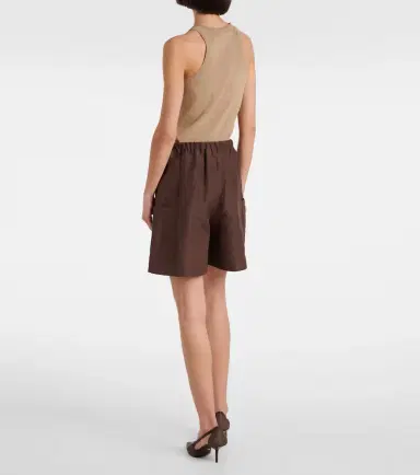 Max Mara Quebec linen and silk shorts | Thumbnail 2 Max Mara Quebec linen and silk shorts | Thumbnail 2