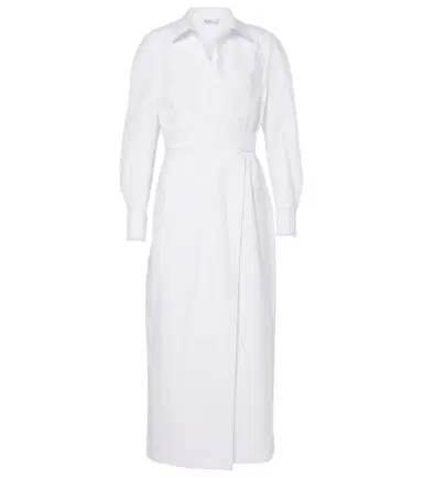 Max Mara Cotton-blend twill wrap dress | Thumbnail 1 Max Mara Cotton-blend twill wrap dress | Thumbnail 1