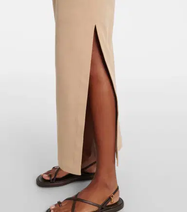 Max Mara Cutout cotton-blend twill maxi dress | Thumbnail 3 Max Mara Cutout cotton-blend twill maxi dress | Thumbnail 3