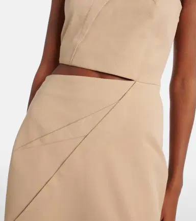 Max Mara Cutout cotton-blend twill maxi dress | Thumbnail 7 Max Mara Cutout cotton-blend twill maxi dress | Thumbnail 7