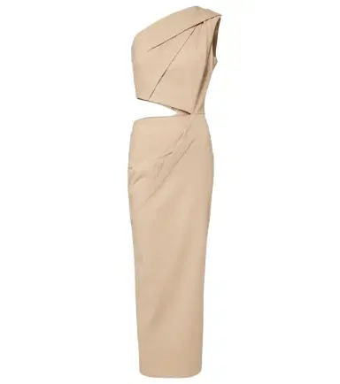 Max Mara Cutout cotton-blend twill maxi dress | Thumbnail 1 Max Mara Cutout cotton-blend twill maxi dress | Thumbnail 1