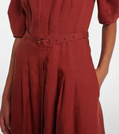 Gabriela Hearst Maude belted linen shirt dress | Thumbnail 4 Gabriela Hearst Maude belted linen shirt dress | Thumbnail 4