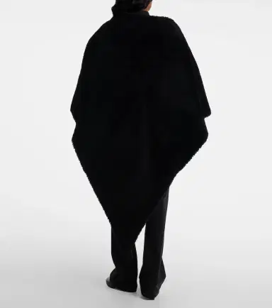 Balenciaga Shearling-trimmed leather scarf | Thumbnail 3 Balenciaga Shearling-trimmed leather scarf | Thumbnail 3