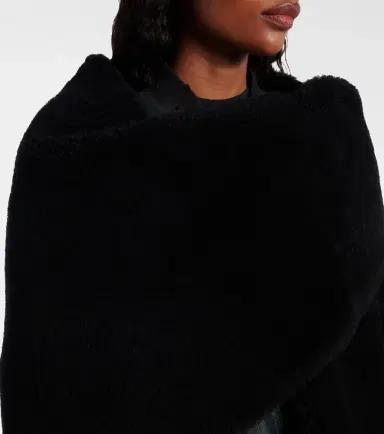 Balenciaga Shearling-trimmed leather scarf | Thumbnail 4 Balenciaga Shearling-trimmed leather scarf | Thumbnail 4