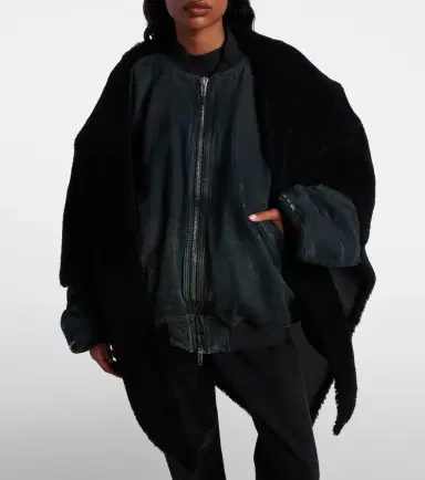 Balenciaga Shearling-trimmed leather scarf | Thumbnail 5 Balenciaga Shearling-trimmed leather scarf | Thumbnail 5
