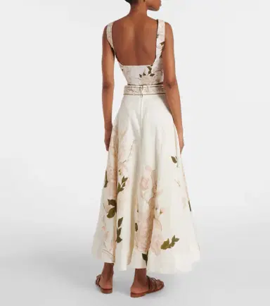 Agua by Agua Bendita Reserva Gardenia floral linen crop top | Thumbnail 2 Agua by Agua Bendita Reserva Gardenia floral linen crop top | Thumbnail 2