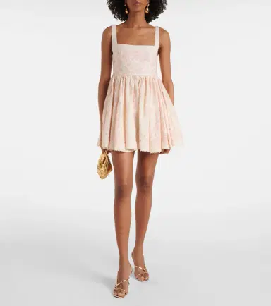 Agua by Agua Bendita Hierbabuena Floritura linen minidress | Thumbnail 2 Agua by Agua Bendita Hierbabuena Floritura linen minidress | Thumbnail 2