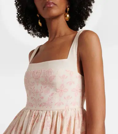 Agua by Agua Bendita Hierbabuena Floritura linen minidress | Thumbnail 5 Agua by Agua Bendita Hierbabuena Floritura linen minidress | Thumbnail 5