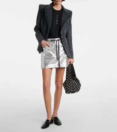 Junya Watanabe Metallic-effect cotton miniskirt | Thumbnail 2 Junya Watanabe Metallic-effect cotton miniskirt | Thumbnail 2