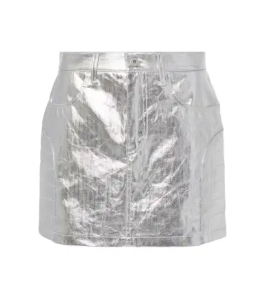 Junya Watanabe Metallic-effect cotton miniskirt | Thumbnail 1 Junya Watanabe Metallic-effect cotton miniskirt | Thumbnail 1