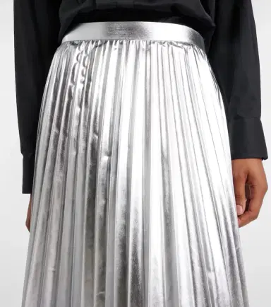 Junya Watanabe Pleated metallic-effect midi skirt | Thumbnail 3 Junya Watanabe Pleated metallic-effect midi skirt | Thumbnail 3