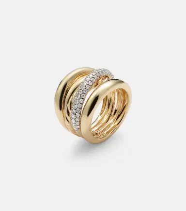 David Yurman DY Crossover 18kt gold ring with diamonds | Thumbnail 3 David Yurman DY Crossover 18kt gold ring with diamonds | Thumbnail 3