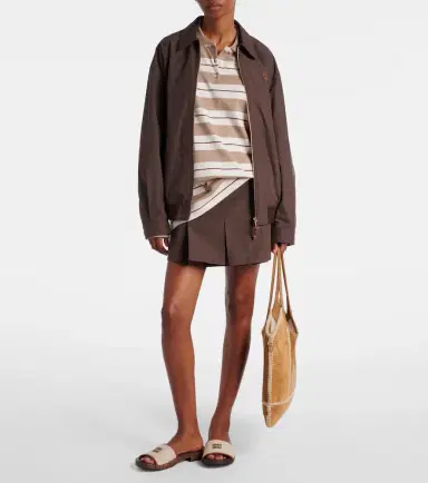 Miu Miu Logo cotton-blend blouson | Thumbnail 2 Miu Miu Logo cotton-blend blouson | Thumbnail 2