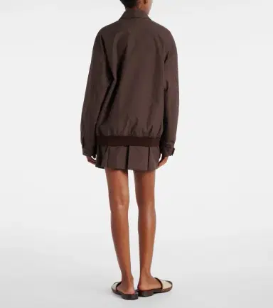 Miu Miu Logo cotton-blend blouson | Thumbnail 3 Miu Miu Logo cotton-blend blouson | Thumbnail 3