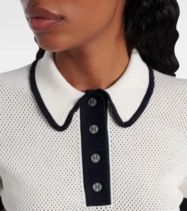 Tory Burch Open-knit polo shirt | Thumbnail 2 Tory Burch Open-knit polo shirt | Thumbnail 2