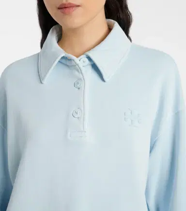 Tory Burch Cotton terry polo sweater | Thumbnail 3 Tory Burch Cotton terry polo sweater | Thumbnail 3