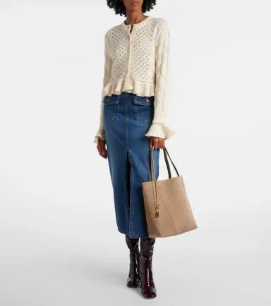 Chloé Chloé Chloé Spin Medium suede tote bag | Thumbnail 5 Chloé Chloé Chloé Spin Medium suede tote bag | Thumbnail 5