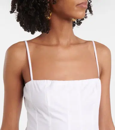 Staud Wylie corset cotton midi dress | Thumbnail 3 Staud Wylie corset cotton midi dress | Thumbnail 3