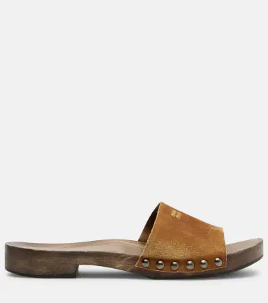 Miu Miu Logo faded suede mules | Thumbnail 4 Miu Miu Logo faded suede mules | Thumbnail 4