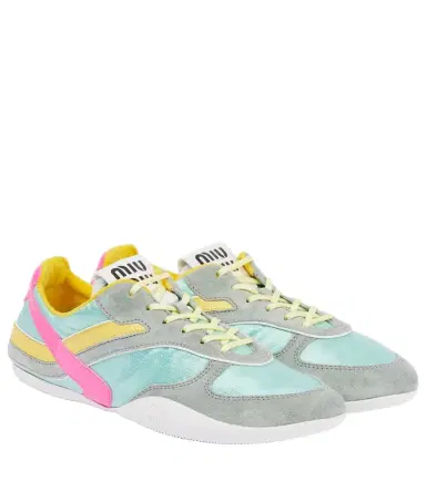 Miu Miu Gymnasium suede and technical sneakers | Thumbnail 1 Miu Miu Gymnasium suede and technical sneakers | Thumbnail 1