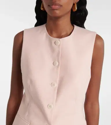 Veronica Beard Lois linen-blend vest | Thumbnail 5 Veronica Beard Lois linen-blend vest | Thumbnail 5