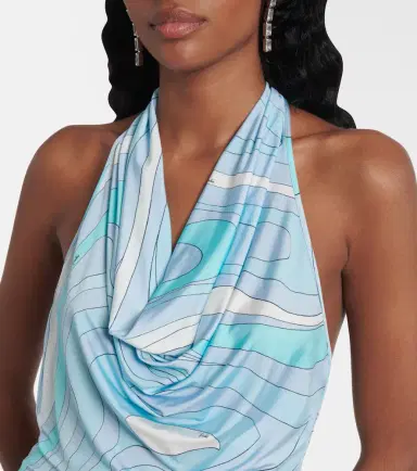 PUCCI Marmo halterneck satin jersey maxi dress | Thumbnail 2 PUCCI Marmo halterneck satin jersey maxi dress | Thumbnail 2