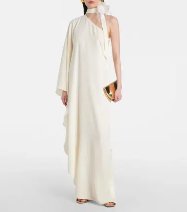 Taller Marmo Bolkan Garden feather-trimmed maxi dress | Thumbnail 2 Taller Marmo Bolkan Garden feather-trimmed maxi dress | Thumbnail 2