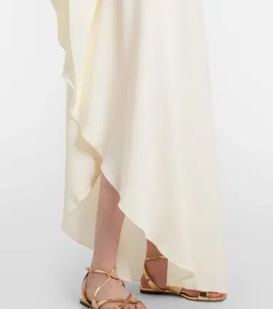 Taller Marmo Bolkan Garden feather-trimmed maxi dress | Thumbnail 3 Taller Marmo Bolkan Garden feather-trimmed maxi dress | Thumbnail 3