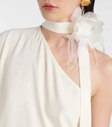 Taller Marmo Bolkan Garden feather-trimmed maxi dress | Thumbnail 6 Taller Marmo Bolkan Garden feather-trimmed maxi dress | Thumbnail 6