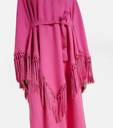 Taller Marmo Fringed crêpe cady kaftan | Thumbnail 2 Taller Marmo Fringed crêpe cady kaftan | Thumbnail 2