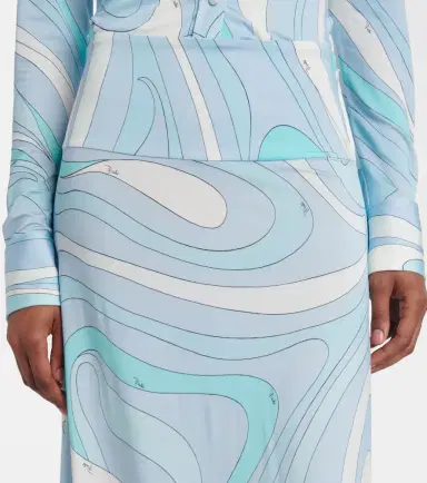 Pucci Marmo high-rise satin jersey maxi skirt | Thumbnail 4 Pucci Marmo high-rise satin jersey maxi skirt | Thumbnail 4
